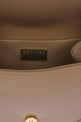Leather Mini DG AMORE Saddle Bag