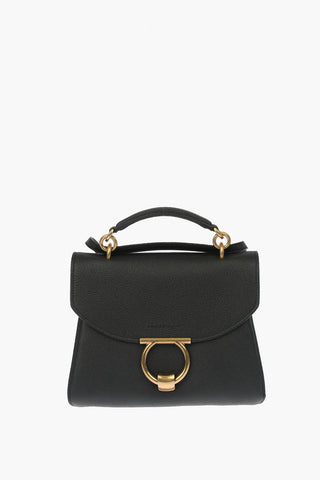 tumbled leather Top Handle MARGOT Bag With Removable Shoulder Strap