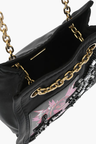 UNIVERSAL Fabric rhinestone embellished Bucket bag