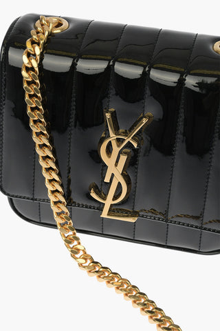 Lacquered Quilted Leather VICKY Shoulder bag