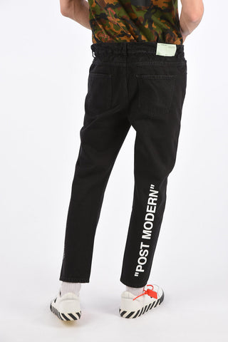 Jeans Stampati con Elastico in Vita 17cm