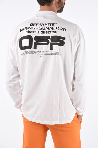 Mock Neck WAVY LINE LOGO T-Shirt