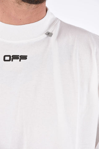 Mock Neck WAVY LINE LOGO T-Shirt