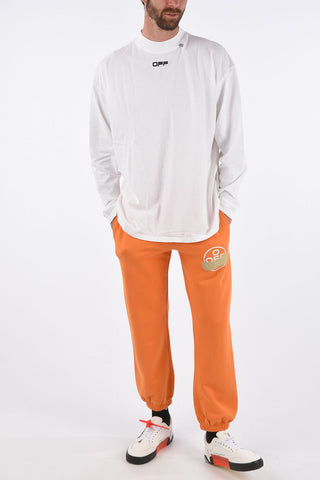 Mock Neck WAVY LINE LOGO T-Shirt