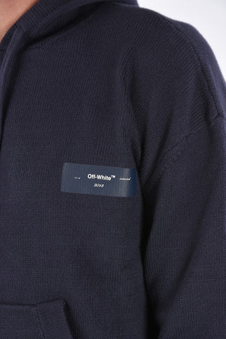 Felpa in Maglia con Cappuccio