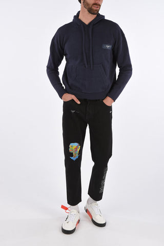 Felpa in Maglia con Cappuccio