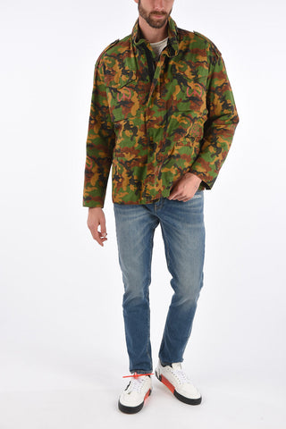 Giubbotto Camouflage con Cappuccio Estraibile