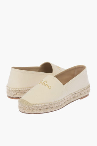Canvas Espadrilles with Embroidery
