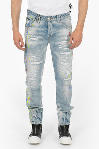 16cm Printed Distressed Jeans