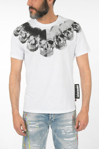 T-shirt con teschio Glitter