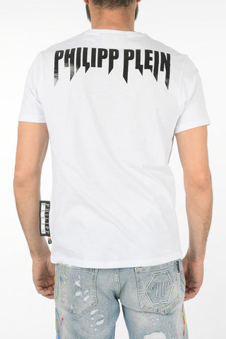 T-shirt con teschio Glitter