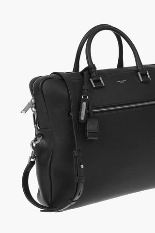 Leather Removable Shoulder Strap Business Bag