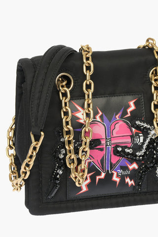 UNIVERSAL Fabric rhinestone embellished Crossbody Bag