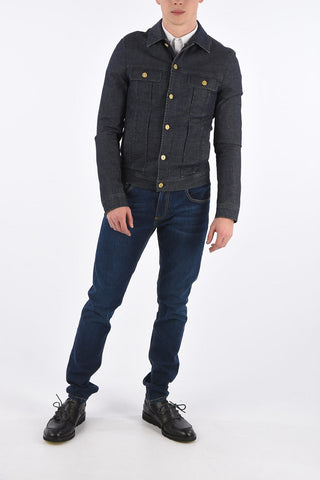 CC COLLECTION Giubbotto HARLEY in denim e lino