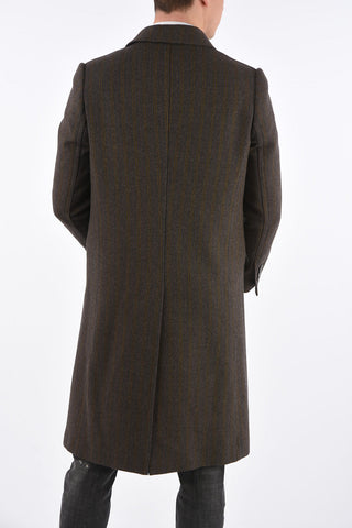 virgin wool slim fit coat