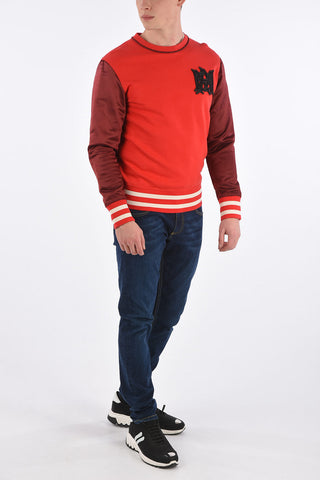 Contrasting Sleeve Crewneck Sweatshirt