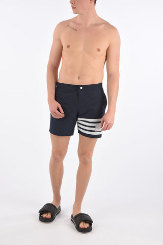 Costume da Bagno Boxer con Dettagli a Righe