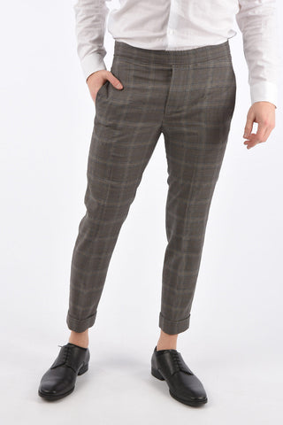 Drawstring Prince of Wales Pants