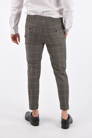 Drawstring Prince of Wales Pants