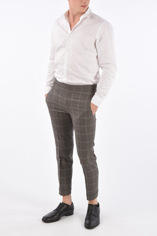 Drawstring Prince of Wales Pants