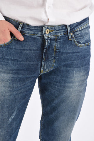 ARMANI JEANS 17cm Stonewashed J06 Slim Fit Jeans