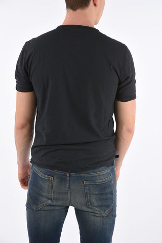 Printed Logo Henley T-Shirt