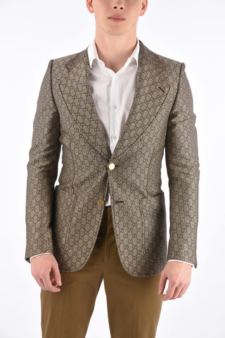 Embroidered Logo Single Breasted Blazer