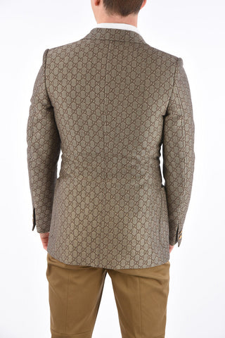 Embroidered Logo Single Breasted Blazer