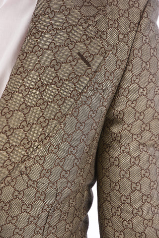 Embroidered Logo Single Breasted Blazer