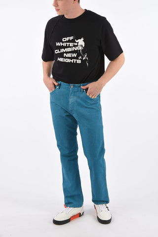 Jeans Straight Fit Effetto Vintage 20cm