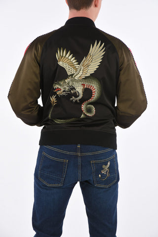 Bomber with Dragon Emboidery