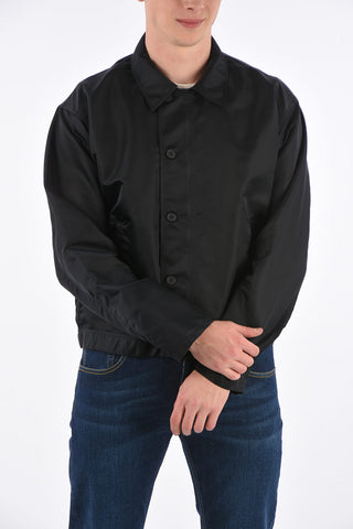 Cropped Jacket with Printed Logo