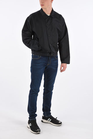 Cropped Jacket with Printed Logo