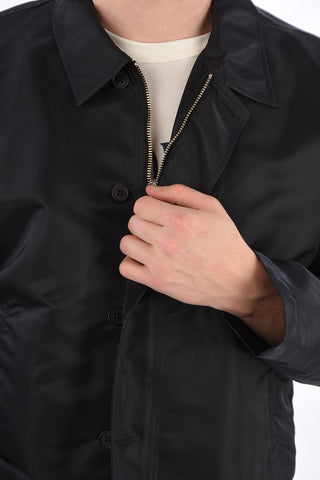 Cropped Jacket with Printed Logo