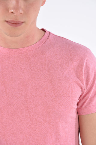 Paisley Patterned Crewneck T-Shirt