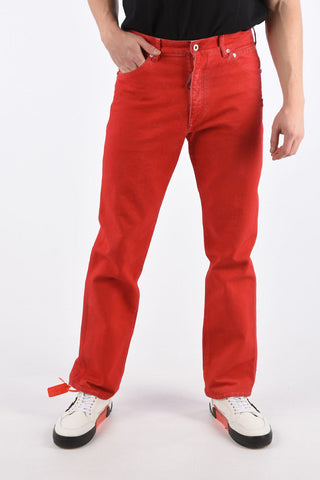 Jeans Straight Fit Effetto Vintage 20cm