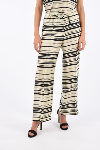 bayadere striped PUVIS BIS drawstring waist palazzo  pants