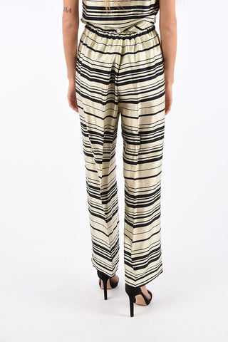 bayadere striped PUVIS BIS drawstring waist palazzo  pants