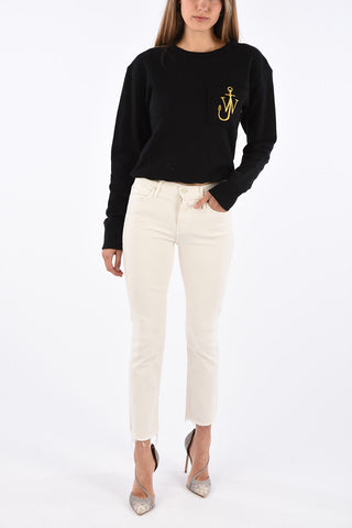 frayed Mid-rise waist THE RASCAL slim fit jeans