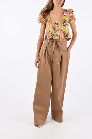 Belted Wide Leg Pants