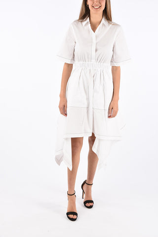 Asymmetric shirtdress with Side Pockets