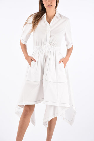 Asymmetric shirtdress with Side Pockets