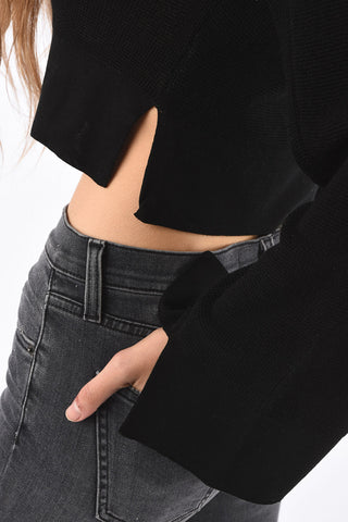Silk And Cotton Crop Sweater