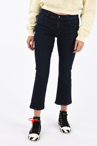 frayed Mid-rise waist SELENA cropped jeans