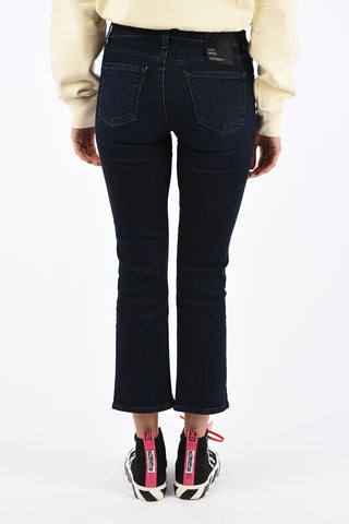 frayed Mid-rise waist SELENA cropped jeans