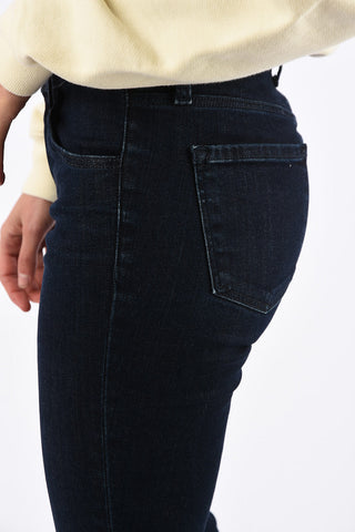 frayed Mid-rise waist SELENA cropped jeans