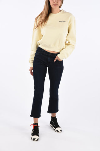 frayed Mid-rise waist SELENA cropped jeans