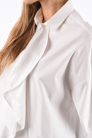 ruffle front shirt