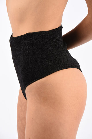 Bikini Monospalla a Vita Alta in Lurex