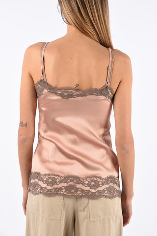 top SILSIX in seta con Pizzo